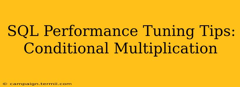 SQL Performance Tuning Tips: Conditional Multiplication