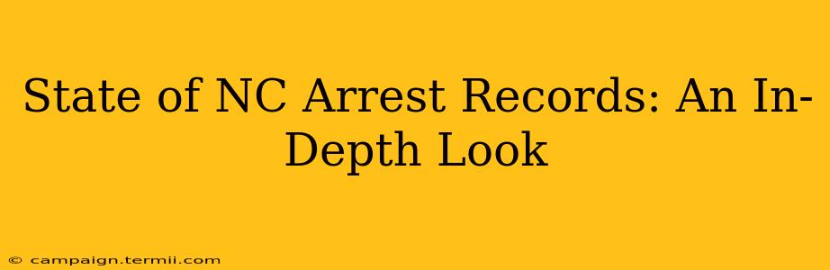 State of NC Arrest Records: An In-Depth Look