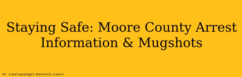 Staying Safe: Moore County Arrest Information & Mugshots