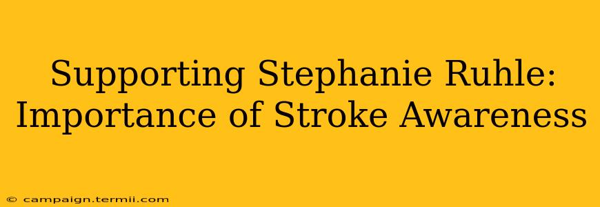 Supporting Stephanie Ruhle: Importance of Stroke Awareness