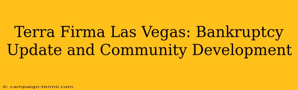 Terra Firma Las Vegas: Bankruptcy Update and Community Development