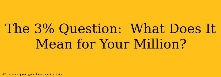 The 3% Question:  What Does It Mean for Your Million?