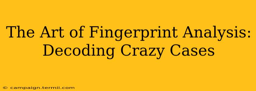 The Art of Fingerprint Analysis: Decoding Crazy Cases