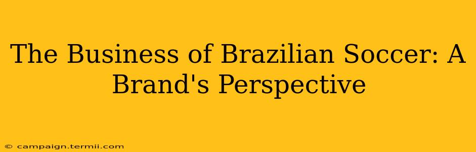 The Business of Brazilian Soccer: A Brand's Perspective