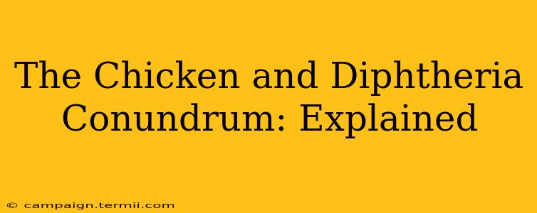 The Chicken and Diphtheria Conundrum: Explained