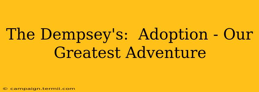 The Dempsey's:  Adoption - Our Greatest Adventure