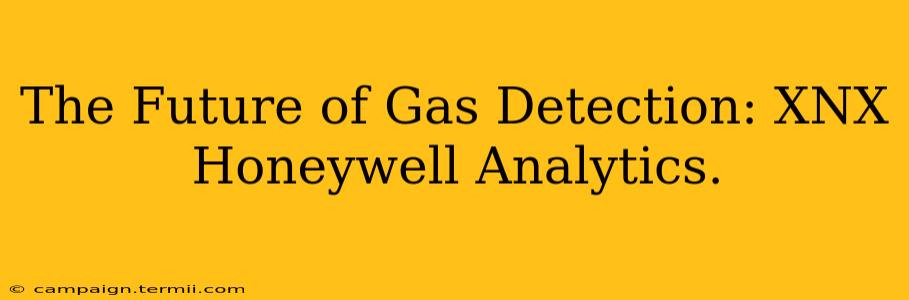 The Future of Gas Detection: XNX Honeywell Analytics.