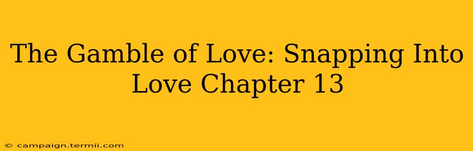 The Gamble of Love: Snapping Into Love Chapter 13