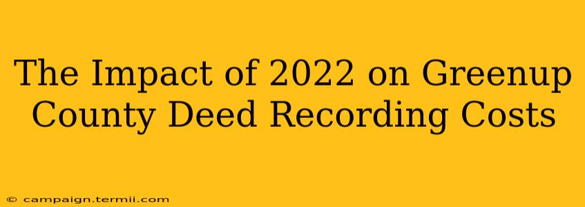 The Impact of 2022 on Greenup County Deed Recording Costs