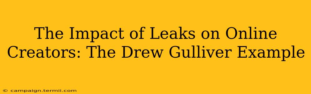 The Impact of Leaks on Online Creators: The Drew Gulliver Example