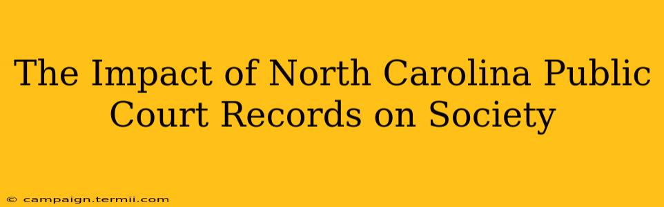 The Impact of North Carolina Public Court Records on Society