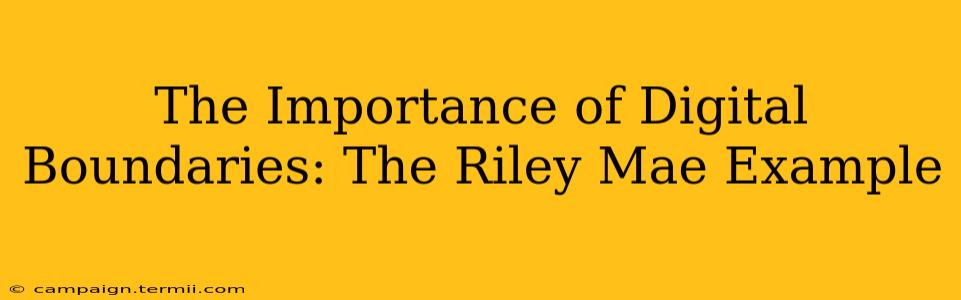 The Importance of Digital Boundaries: The Riley Mae Example