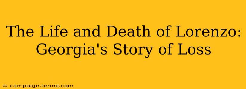 The Life and Death of Lorenzo: Georgia's Story of Loss