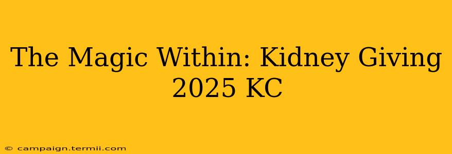 The Magic Within: Kidney Giving 2025 KC