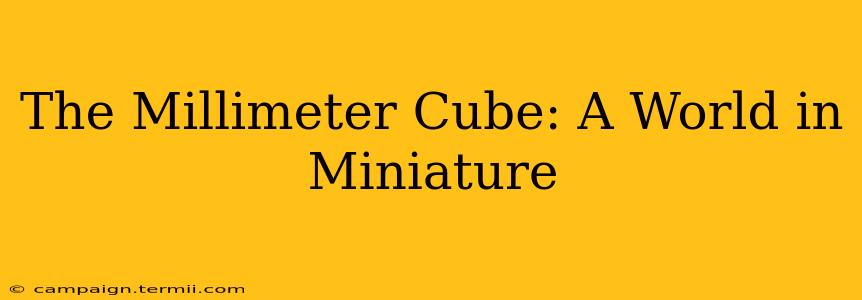 The Millimeter Cube: A World in Miniature