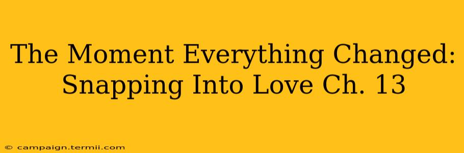 The Moment Everything Changed: Snapping Into Love Ch. 13