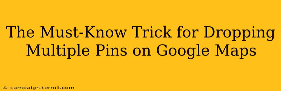 The Must-Know Trick for Dropping Multiple Pins on Google Maps