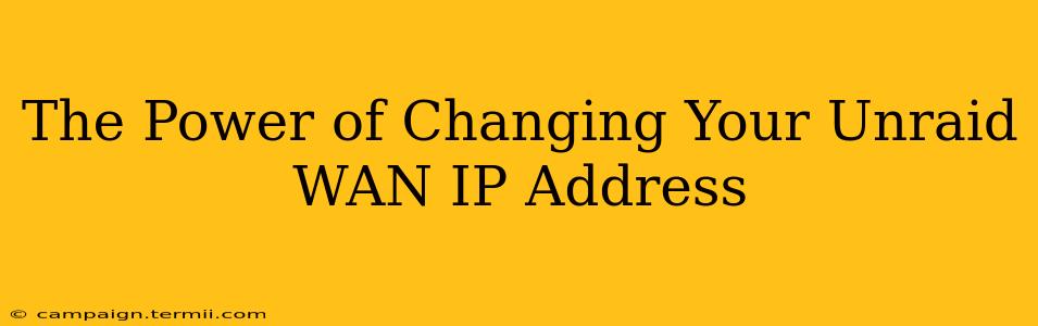 The Power of Changing Your Unraid WAN IP Address