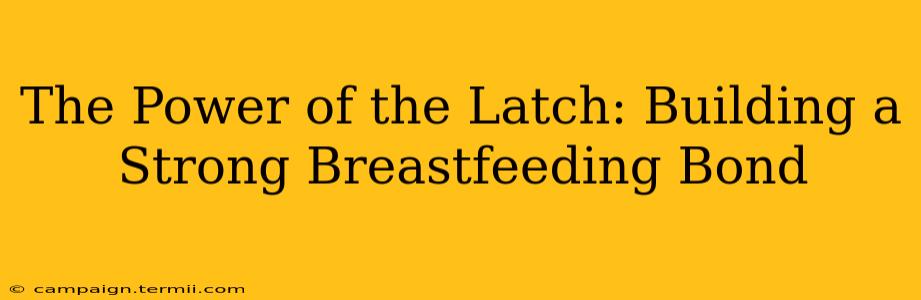 The Power of the Latch: Building a Strong Breastfeeding Bond