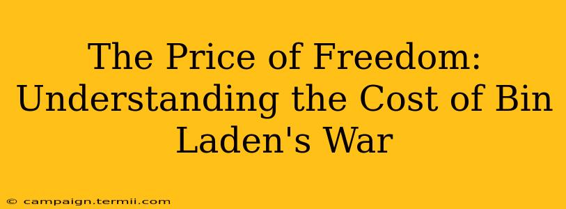 The Price of Freedom: Understanding the Cost of Bin Laden's War