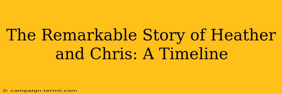 The Remarkable Story of Heather and Chris: A Timeline