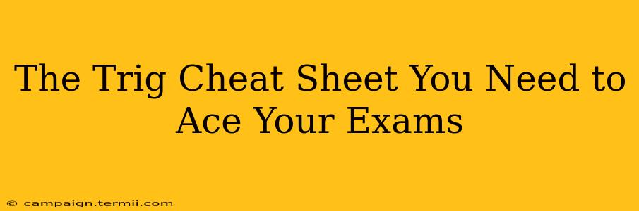 The Trig Cheat Sheet You Need to Ace Your Exams