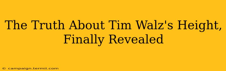 The Truth About Tim Walz's Height, Finally Revealed