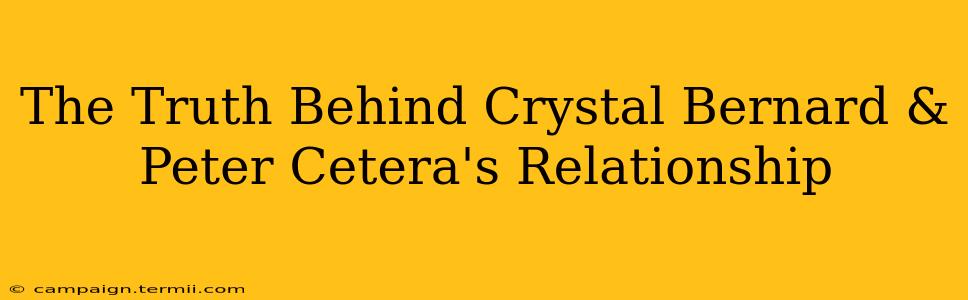 The Truth Behind Crystal Bernard & Peter Cetera's Relationship