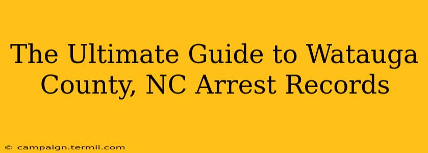 The Ultimate Guide to Watauga County, NC Arrest Records