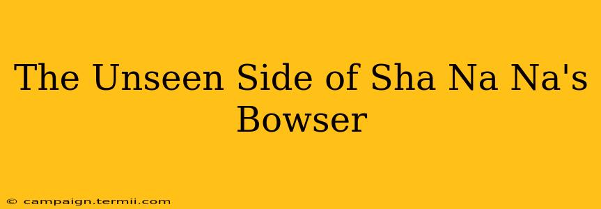 The Unseen Side of Sha Na Na's Bowser