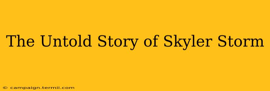 The Untold Story of Skyler Storm