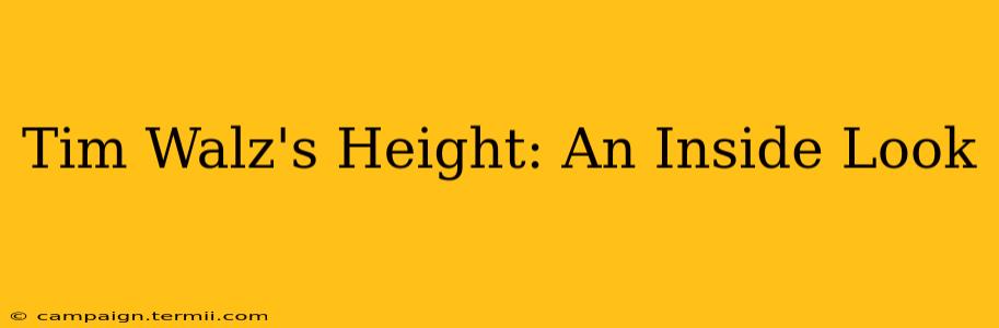 Tim Walz's Height: An Inside Look