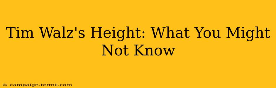 Tim Walz's Height: What You Might Not Know