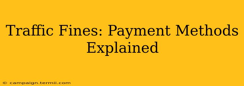 Traffic Fines: Payment Methods Explained