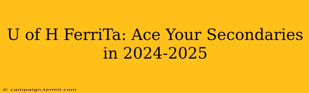 U of H FerriTa: Ace Your Secondaries in 2024-2025