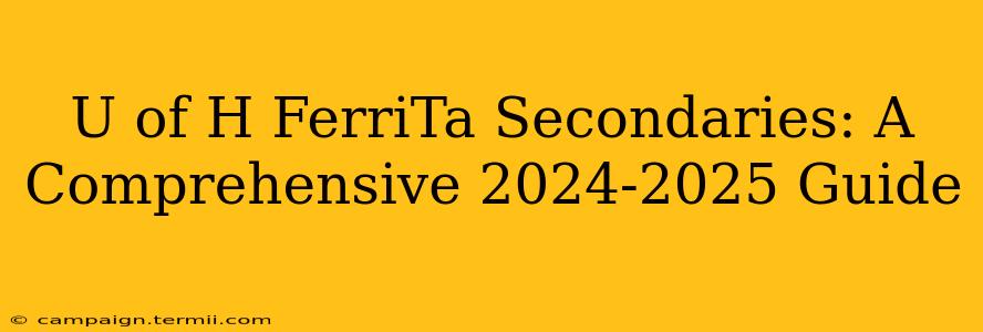 U of H FerriTa Secondaries: A Comprehensive 2024-2025 Guide