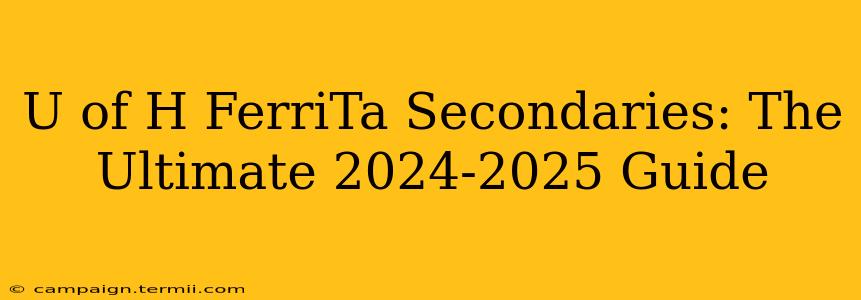 U of H FerriTa Secondaries: The Ultimate 2024-2025 Guide