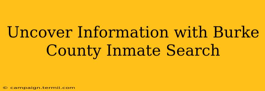 Uncover Information with Burke County Inmate Search