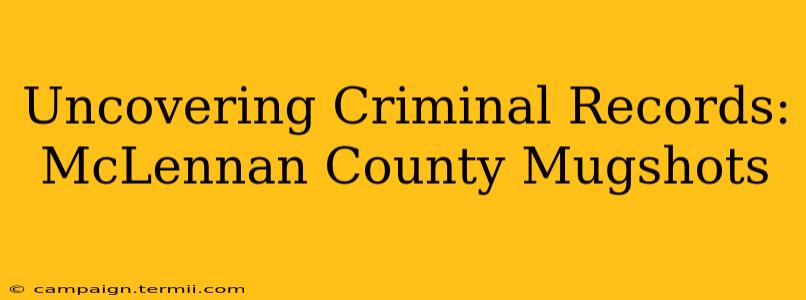 Uncovering Criminal Records: McLennan County Mugshots