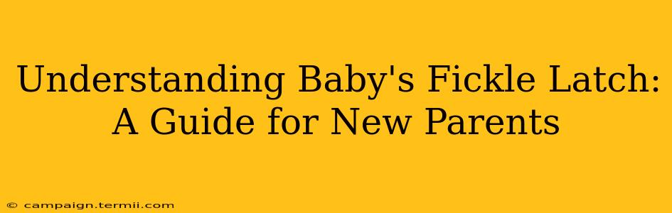 Understanding Baby's Fickle Latch: A Guide for New Parents