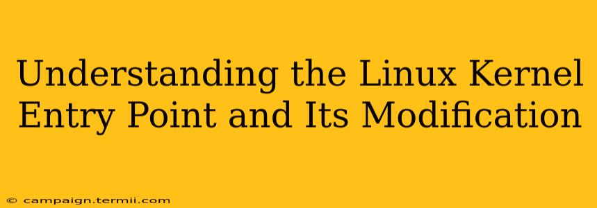 Understanding the Linux Kernel Entry Point and Its Modification