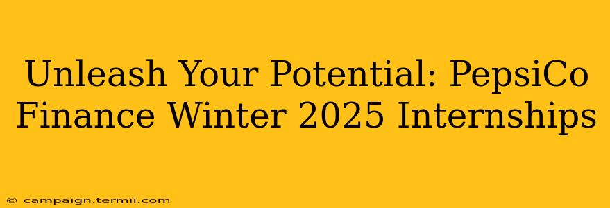 Unleash Your Potential: PepsiCo Finance Winter 2025 Internships