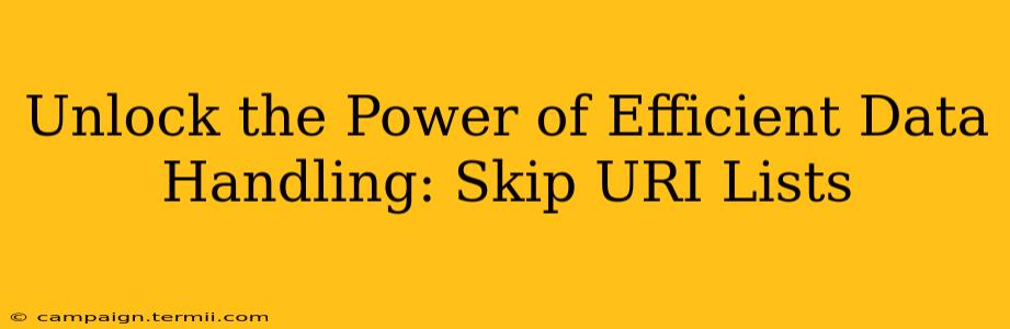 Unlock the Power of Efficient Data Handling: Skip URI Lists