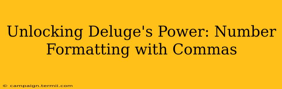 Unlocking Deluge's Power: Number Formatting with Commas