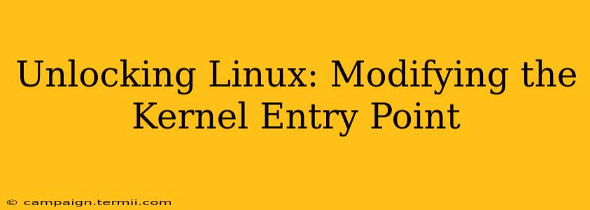 Unlocking Linux: Modifying the Kernel Entry Point