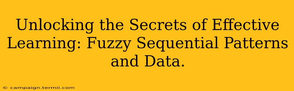 Unlocking the Secrets of Effective Learning: Fuzzy Sequential Patterns and Data.