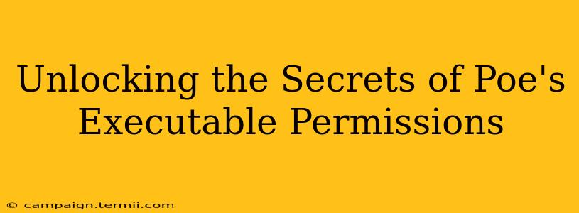 Unlocking the Secrets of Poe's Executable Permissions