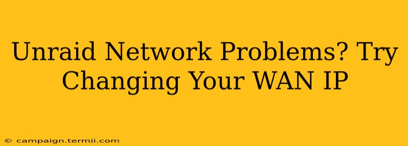 Unraid Network Problems? Try Changing Your WAN IP