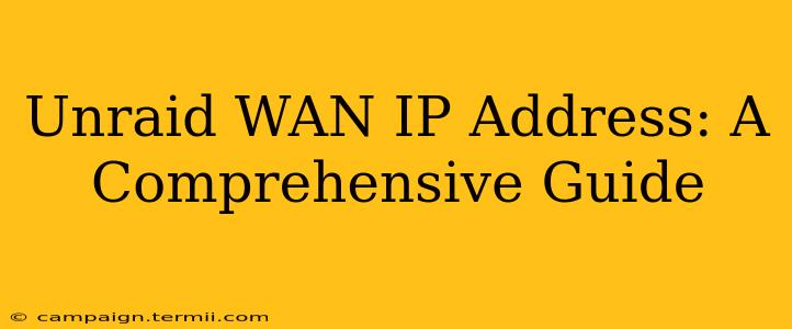 Unraid WAN IP Address: A Comprehensive Guide