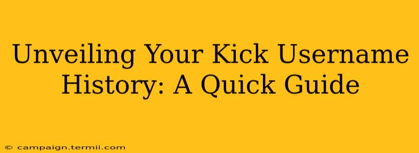 Unveiling Your Kick Username History: A Quick Guide